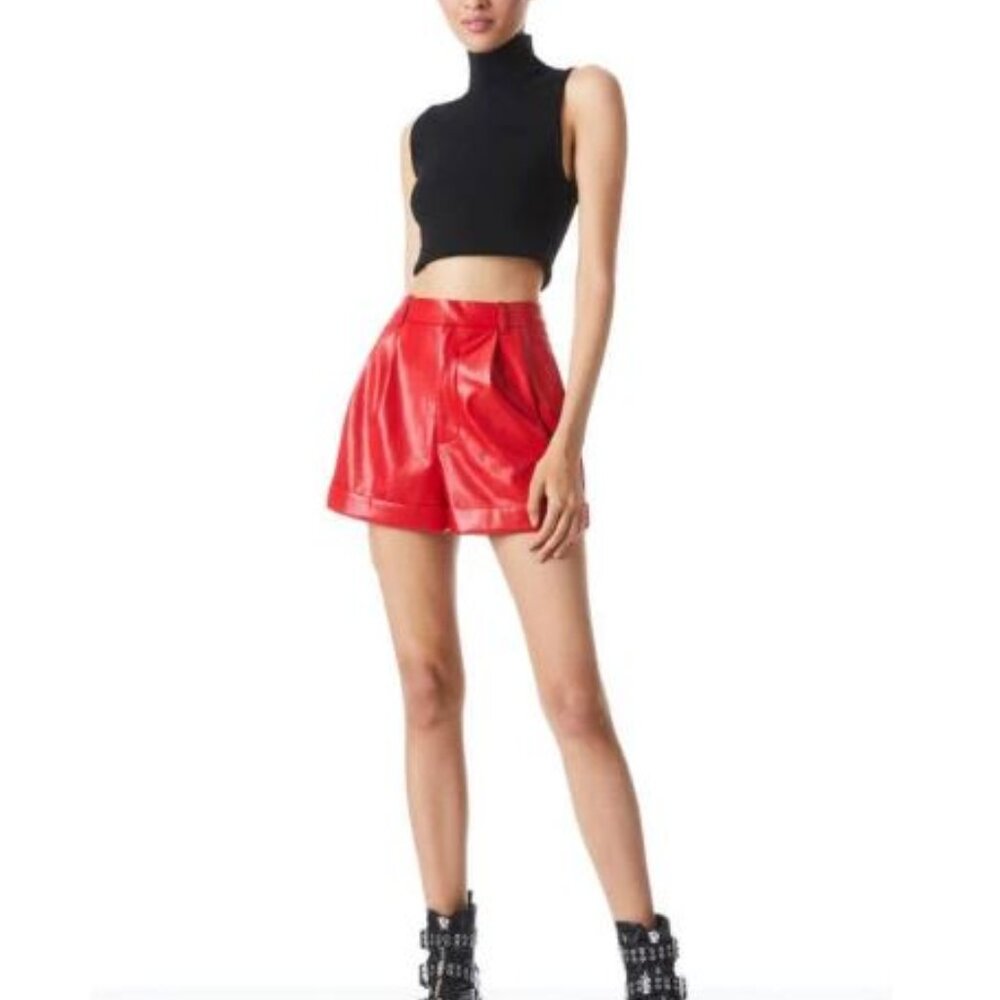 Alice + Olivia Conry Pleated Short